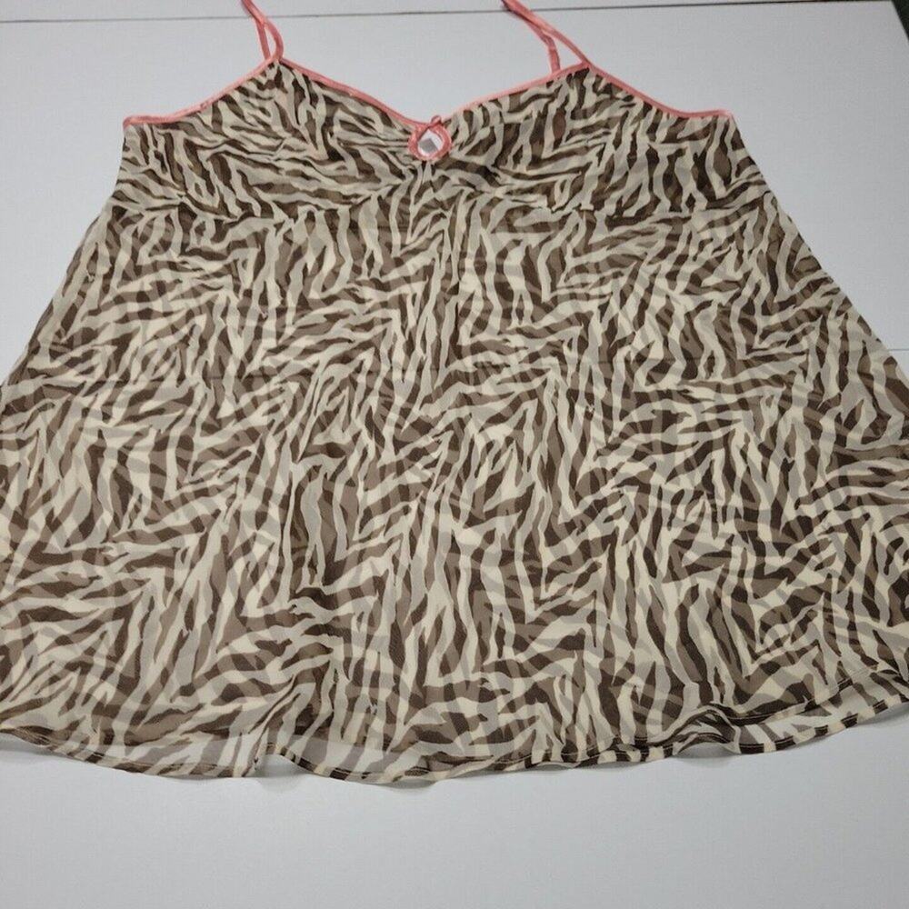 Cacique Sexy Lingerie Womens 26/28‎ Pink Brown Sheer Comfort Stretch Adjustable